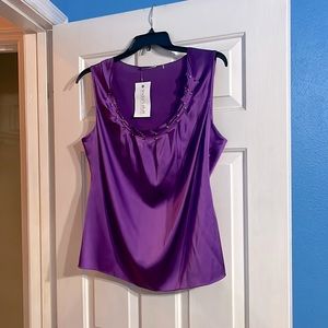 Ellie Tahari- XL purple blouse